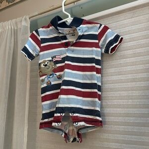VINTAGE Jumping Beans American flag Onesie